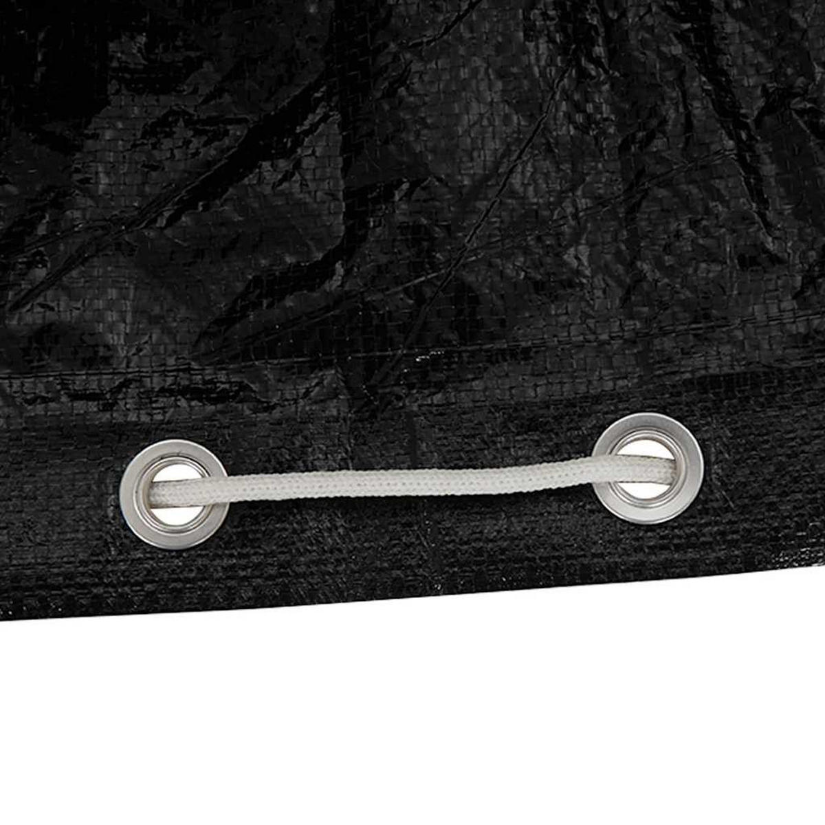 ABDECKUNG Für Gartenstuhl 8 Ösen 75/70/140 Cm Polyethylen - Schwarz, Kunststoff (70/75/140cm) - vidaXL