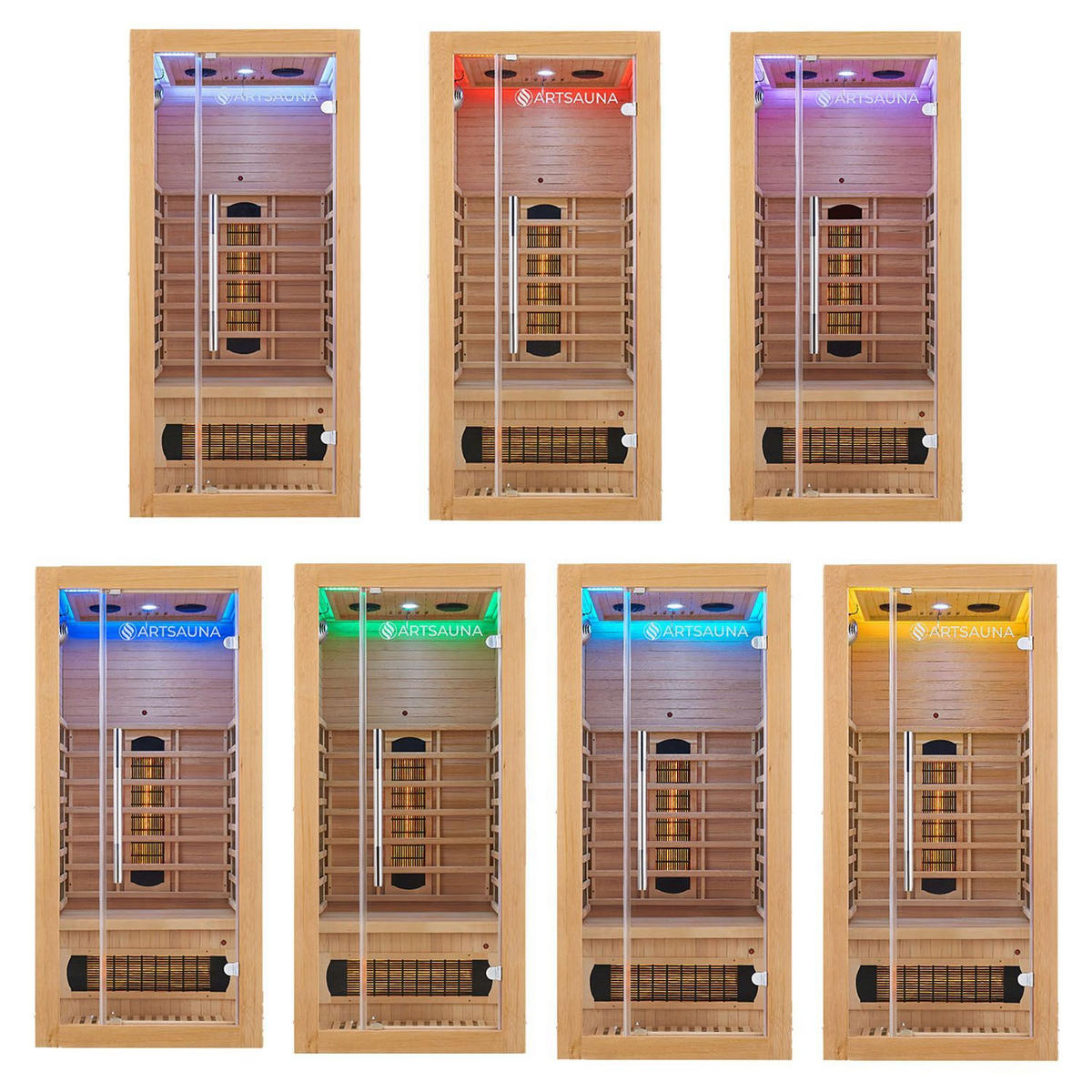 INFRAROTKABINE Kiruna90 mit Dual Technologie - Naturfarben, Holz (90/190/90cm) - Artsauna