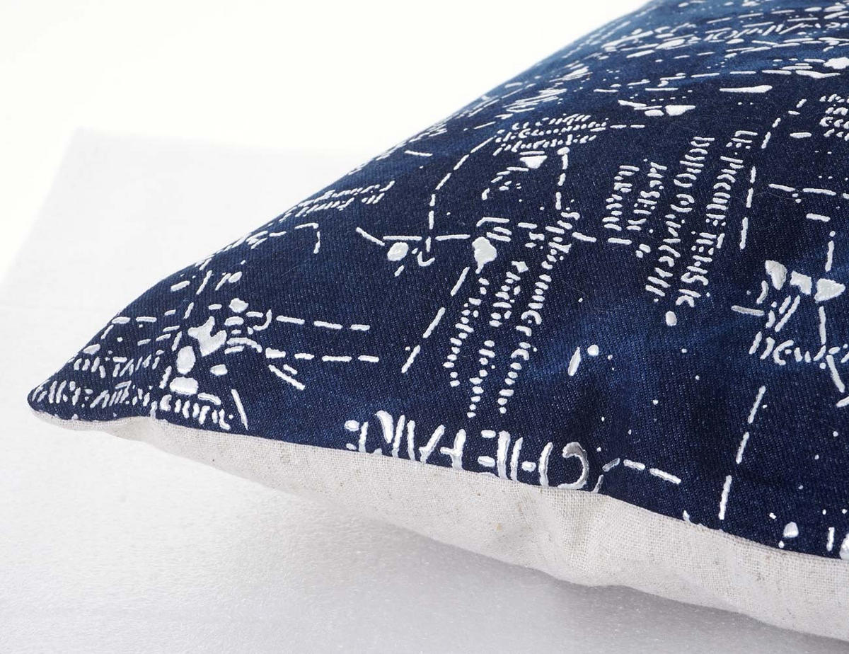 DEKO-KISSEN SCHRIFT Blau - Blau, Textil (12/45/45cm) - MCW