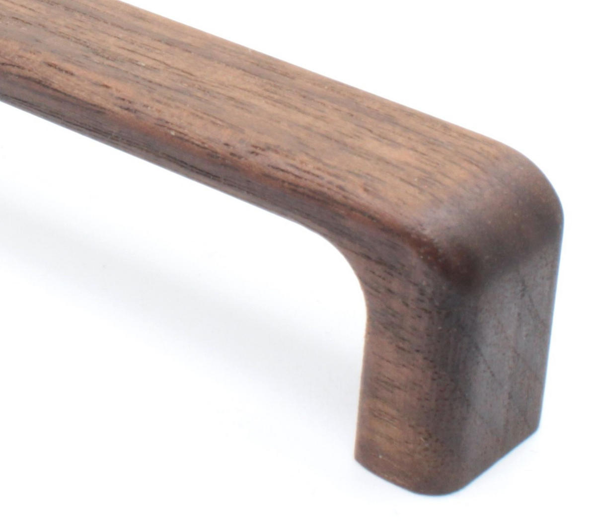 MÖBELGRIFF BA 128mm Schrankgriff Nussbaumholz Küchengriff modern abgerundet - Nussbaumfarben, Holz (2/2.8/13.8cm) - Livingpoint24