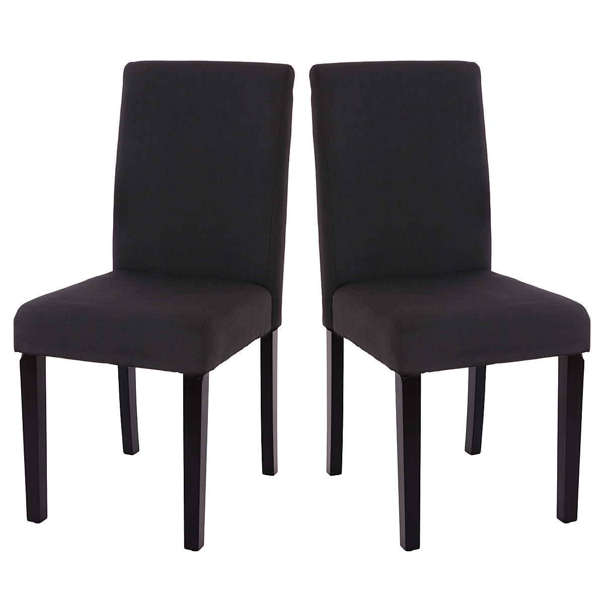 ESSZIMMERSTUHL Schwarz, Dunkelbraun 4er-Set - Dunkelbraun/Schwarz, Textil (43/90/56cm) - MCW