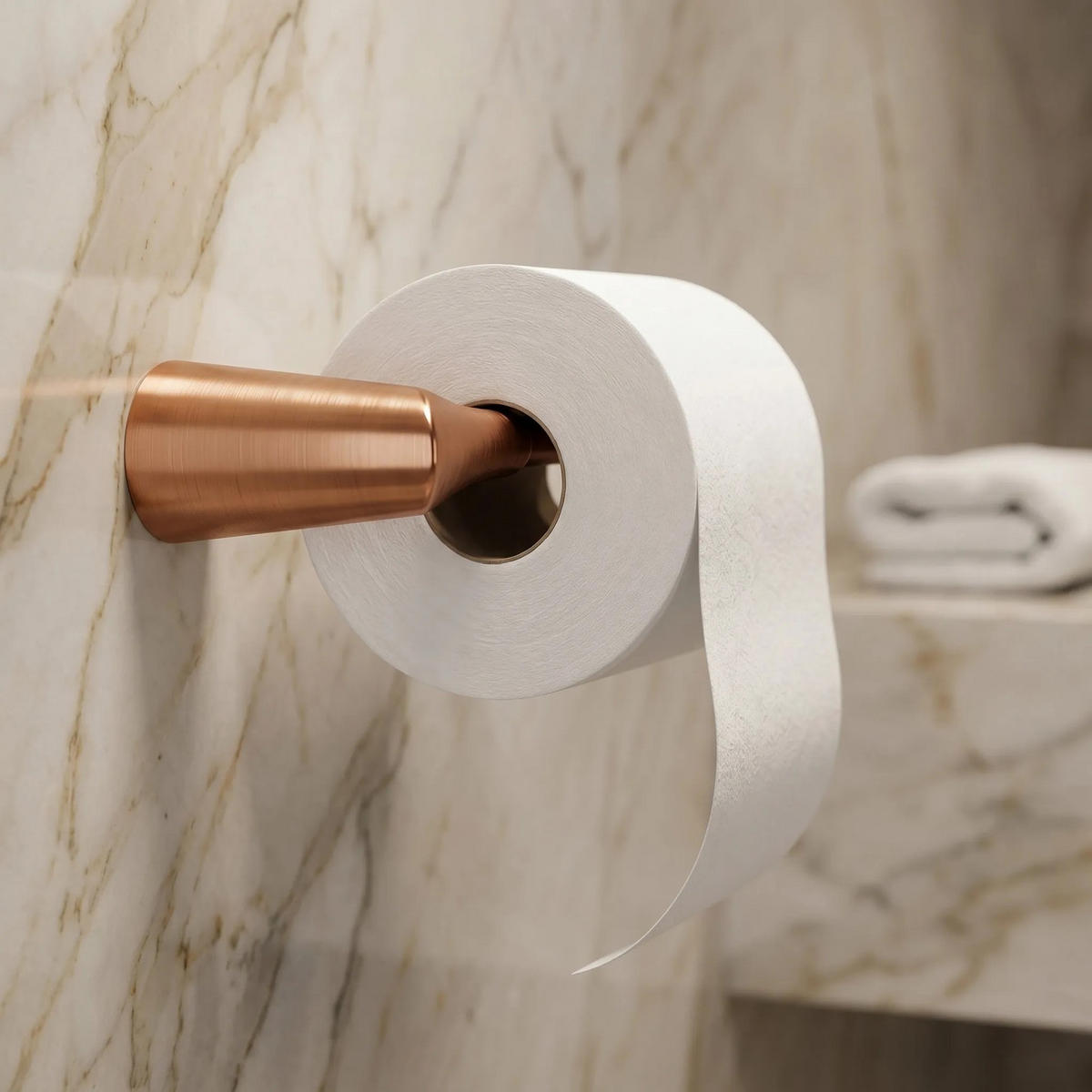 HALTER Für Toilettenpapier Rea 16205 Vibe Brush Gold - Kupferfarben, Metall (22.5/3.5/7.5cm) - REA