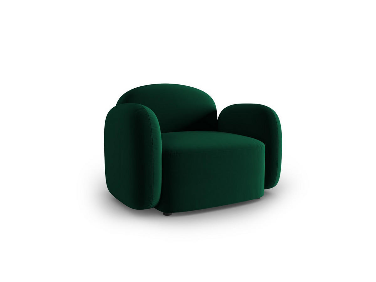 SESSEL Blair aus Samt flaschengrün - Dunkelgrün, Textil (87/80/119cm) - Micadoni