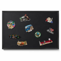 MAGNETTAFEL 60x40 cm Schwarzer Rahmen Farbe Schwarz - Brombeere, Metall (60/50/0.4cm) - TULUP