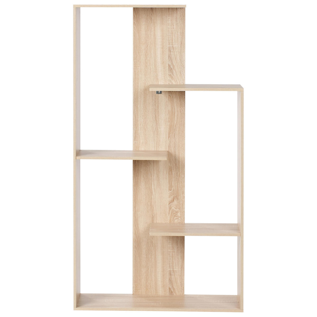 BIBLIOTECĂ cu 3 niveluri 163 cm maro deschisă Kahntah - maro deschis, compozit lemnos (60/163/29cm) - Beliani