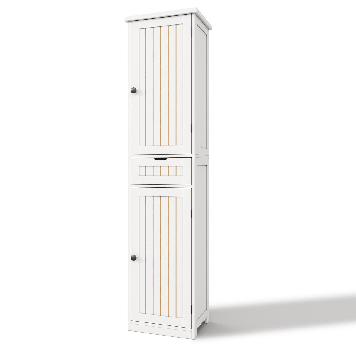 KÜCHENSCHRANK Weiß aus MDF mit Retro-Gittertüren 170 × 40 × 30 cm - Weiß, Holzwerkstoff (40/170/30cm) - Luhomfu