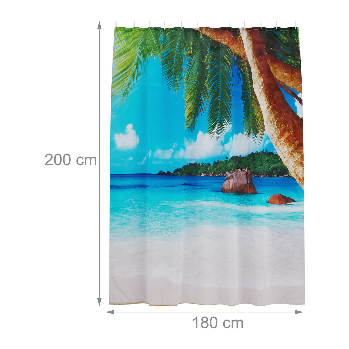 DUSCHVORHANG - Multicolor, Textil (180/0.1cm) - Relaxdays