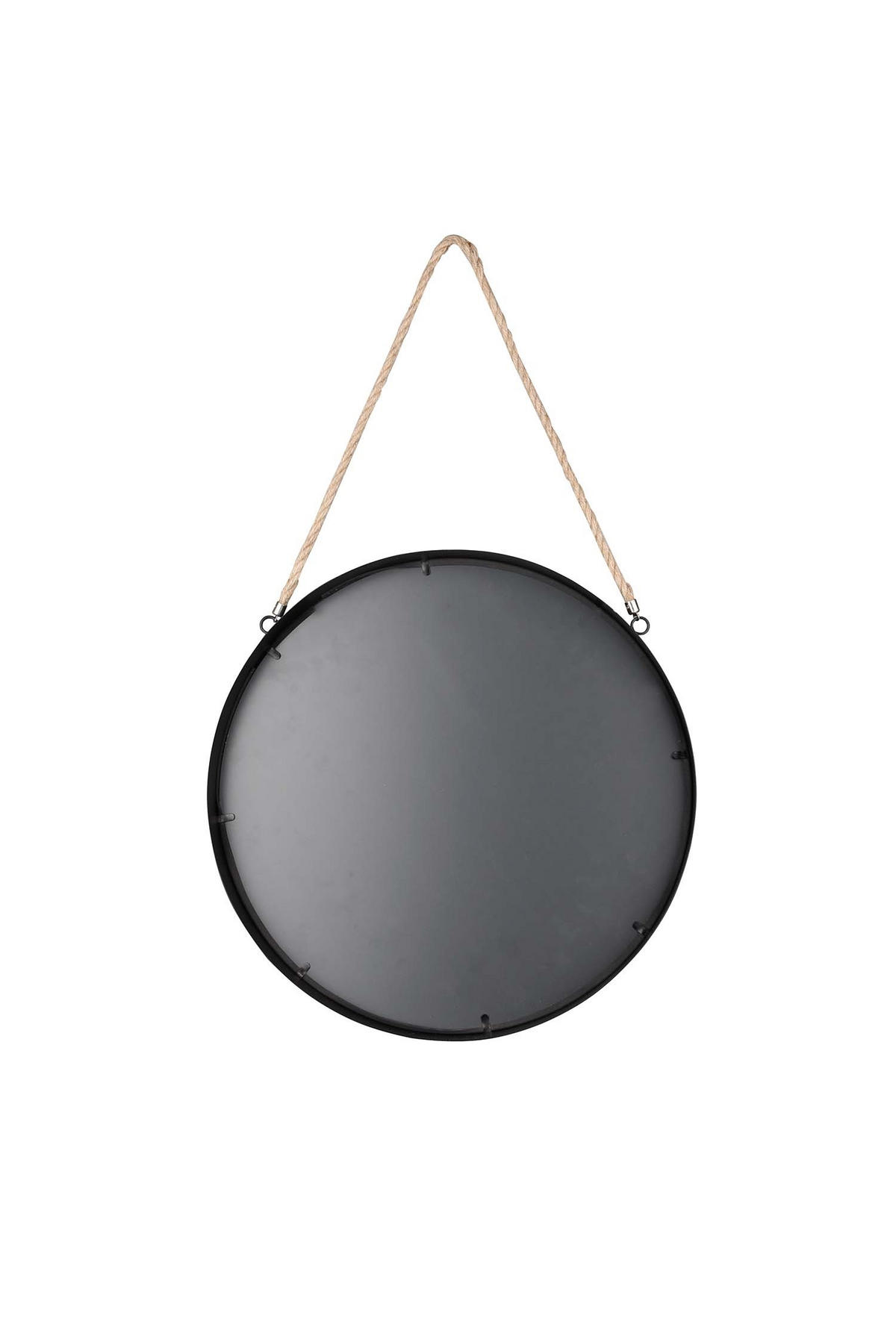 WANDSPIEGEL Taira Schwarz, naturbelassen - 40 x 40cm - Schwarz, Metall (40/40/2cm) - Niermann