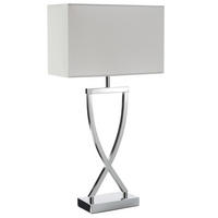 TISCHLEUCHTE Avina,27 x 12 x 51,5 cm,chromfarben - Chromfarben, Metall (12/27/51.5cm) - tectake