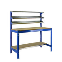 WERKBANK BUFFALO mit Frontablage | HxBxT 84x120x61cm | Traglast 600kg | Blau - Blau, Metall (120/84/61cm) - PROREGAL