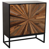 KOMMODE aus Holz 75x36x80 braunem - Schwarz, Metall (36/75/80cm) - Wanderlust
