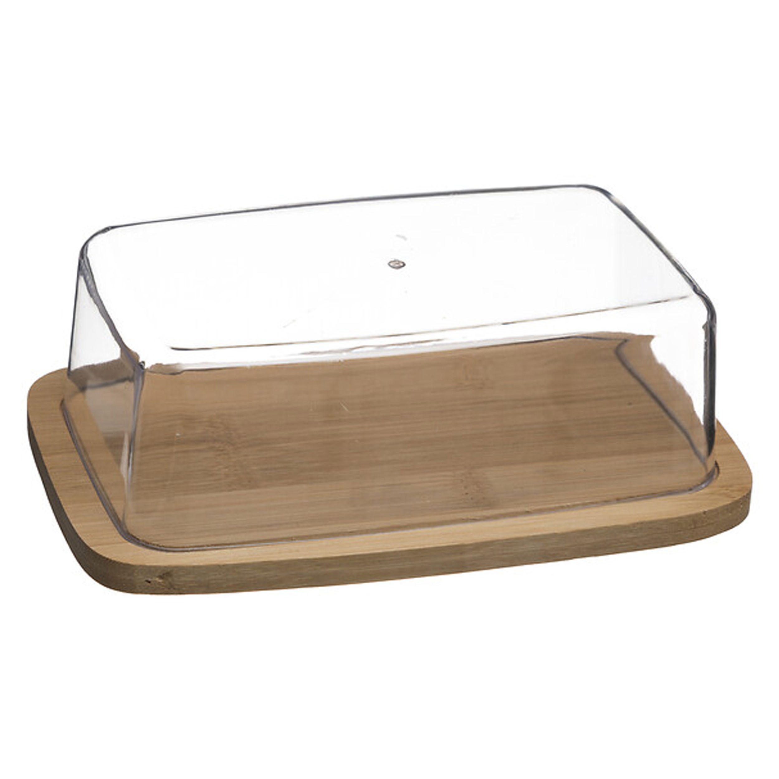 BUTTERDOSE Bamboo, Bambus, Kunststoff, Beige, 151189 - Beige, Holz (12.5/6.3/19cm) - 5five Simply Smart
