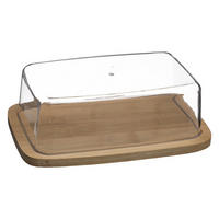 BUTTERDOSE Bamboo, Bambus, Kunststoff, Beige, 151189 - Beige, Holz (12.5/6.3/19cm) - 5five Simply Smart
