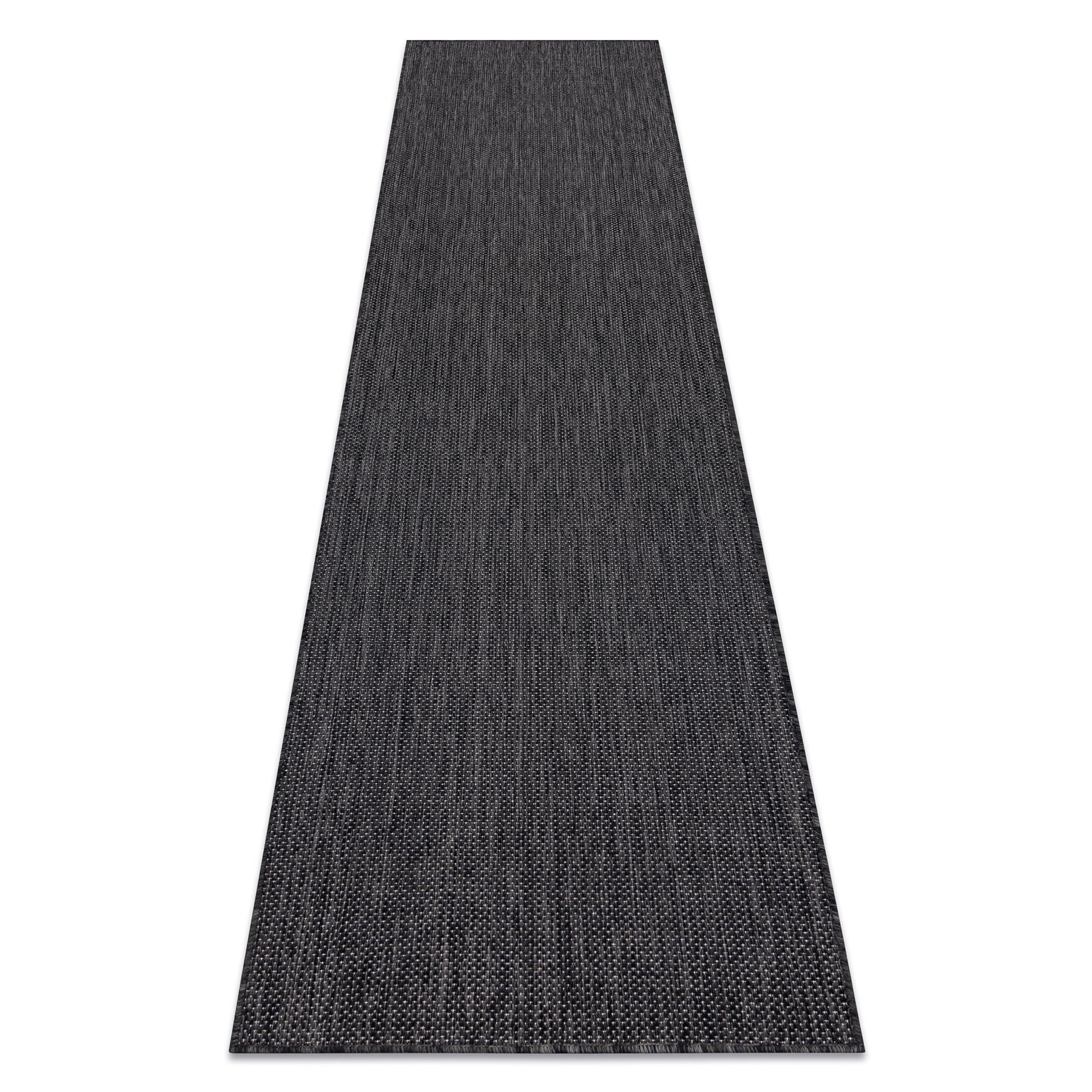 MATTA, löpare SISAL SION A5165A Melange Platt vävd svart 80/250 cm - Svart, Textil (80/250cm) - rugsX
