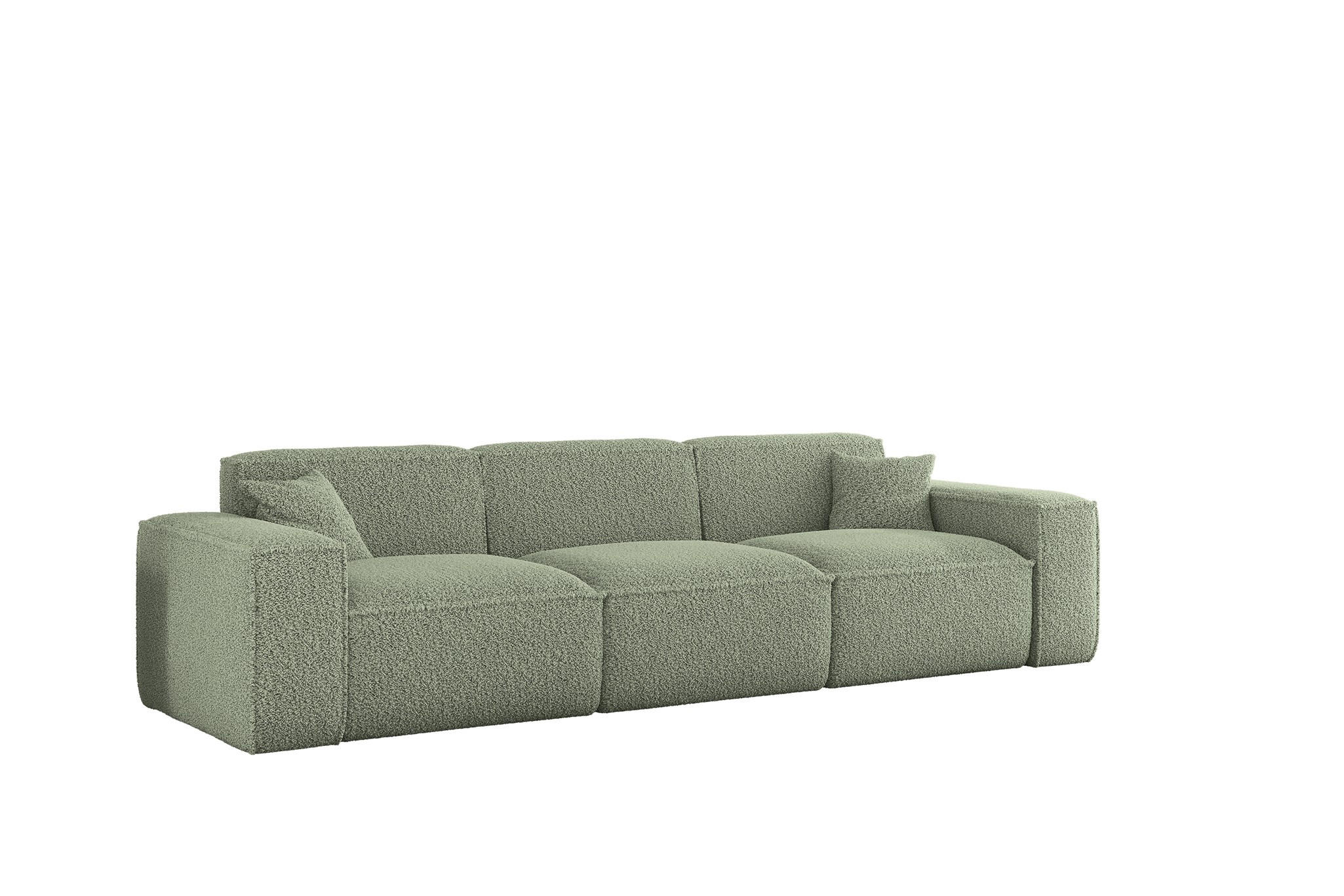 SOFA 3-sitzer Celes Premium In Sven - Grün, Holzwerkstoff/Textil (218/73/90cm) - Fun Möbel