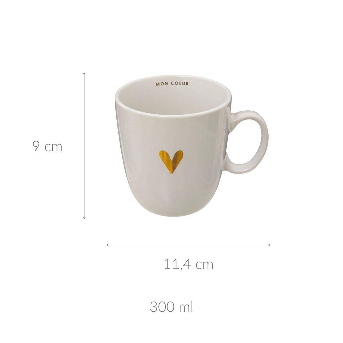 KERAMIKBECHER Floral 300 ml - Weiß, Keramik (11.4L) - Secret de Gourmet
