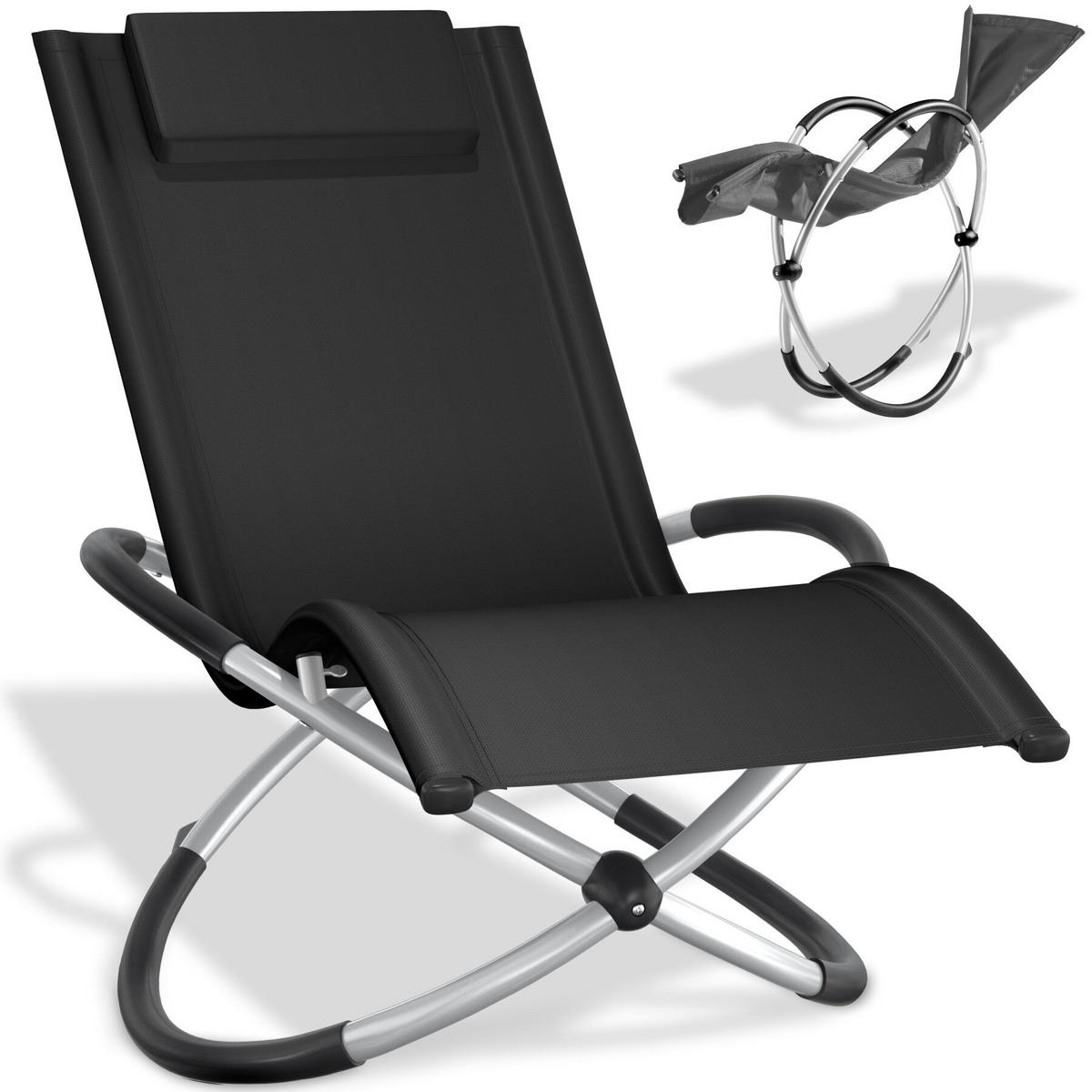SONNENLIEGE Paulina, 150 x 73 x 93 cm, schwarz - Schwarz, Metall (73/93/150cm) - tectake