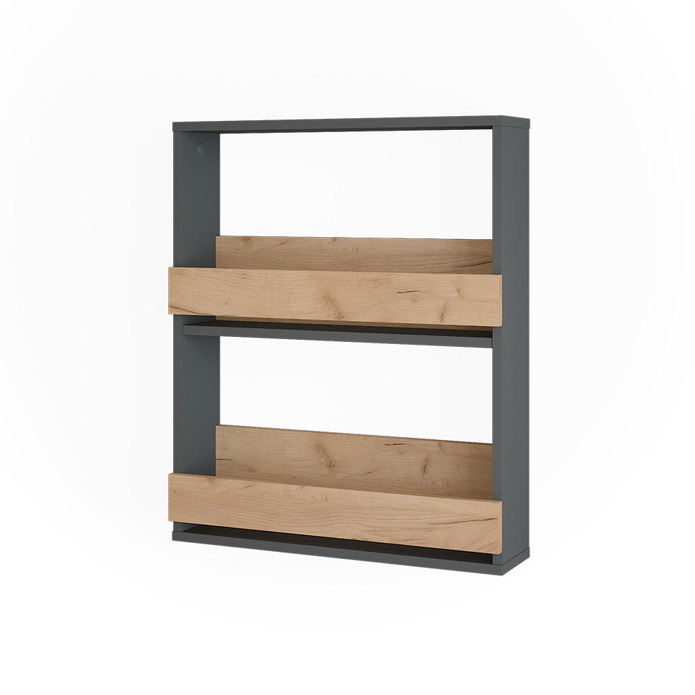 STOJAN NA SKLENIČKY NA VÍNO Repose Zlatý dub power/antracit - medově dubová/antracitová, kompozitní dřevo (60/72/15.1cm) - Vicco