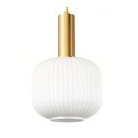 PENDELLEUCHTE Paris - Goldfarben/Weiß, Glas/Metall (17/17/125cm) - kiki design
