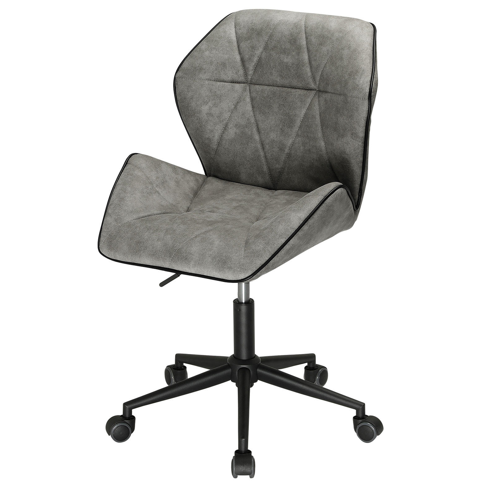 SCHREIBTISCHSTUHL Diamant Steppung Hellgrau - Grau, Textil (57/76/54cm) - SVITA