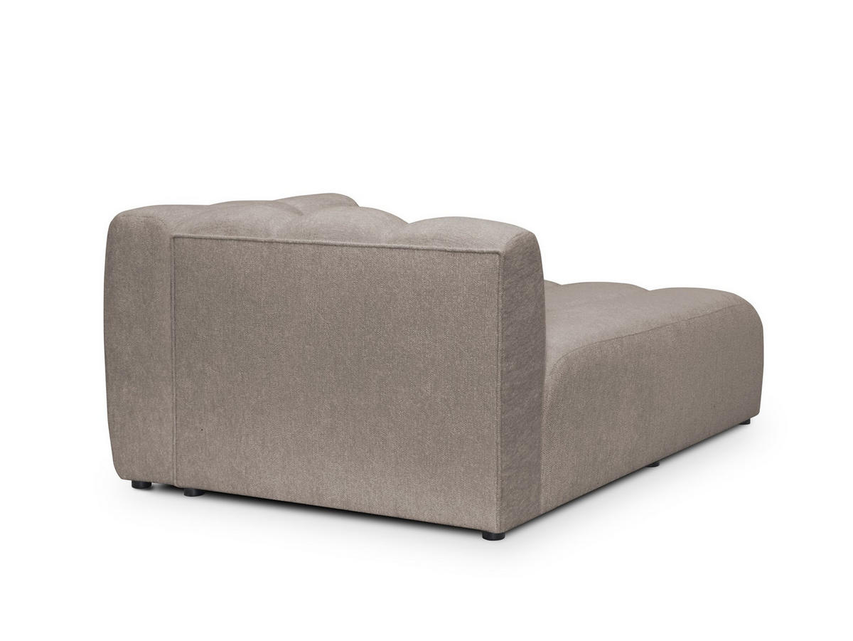 SOFAELEMENT Rechts Chenille Stoff Beige - Beige/Schwarz, Holzwerkstoff/Kunststoff (179/70/113cm) - Makamii