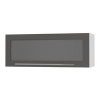 KLAPPHÄNGESCHRANK Kvantum W4BS/90 Graphit Matt / Weiß Matt 90 / 32,5 / 36cm - Graphitfarben/Weiß, Holz/Holzwerkstoff (90/36/32.5cm) - Feldmann-Wohnen