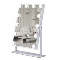 SCHMINKSPIEGEL mit LED-Beleuchtung weiß 30/41cm - Weiß, Metall (30/41/3cm) - VANITII