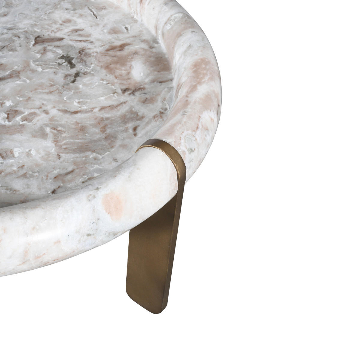 COUCHTISCH GROSS marmor metall 80/80/35 cm - Braun, Naturmaterialien (15/80/35cm) - Signature