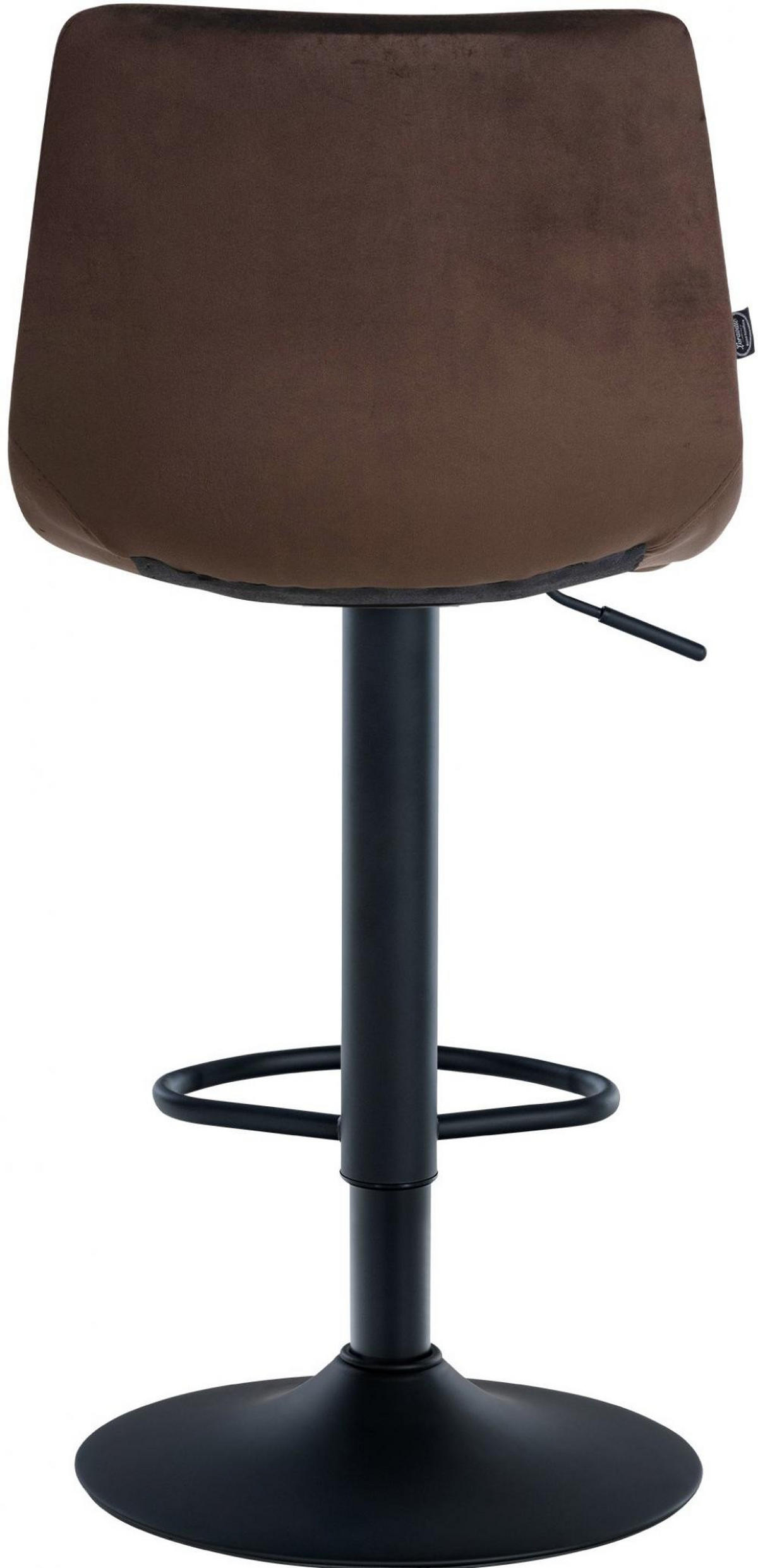 BARHOCKER Samt braun - Schwarz/Braun, Textil/Metall (43/87/46.5cm) - CLP