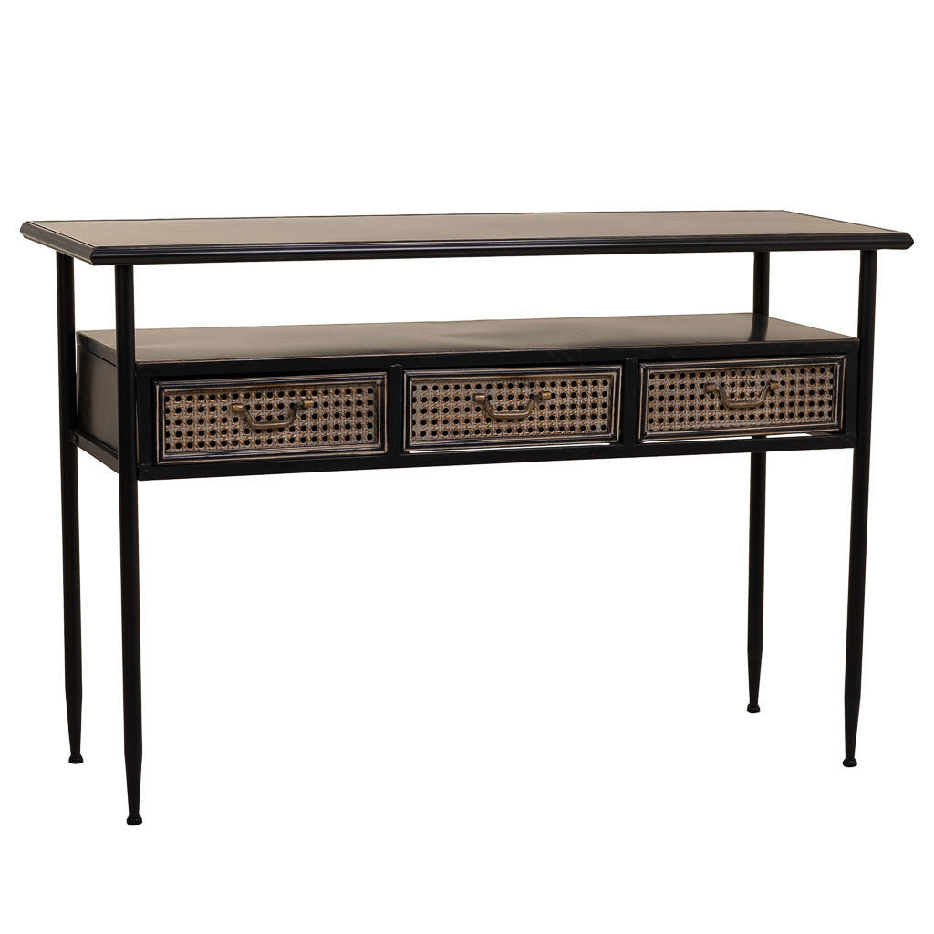 KONSOLE aus Metall 122x42x80 cm - Braun, Metall (42/122/80cm) - Wanderlust