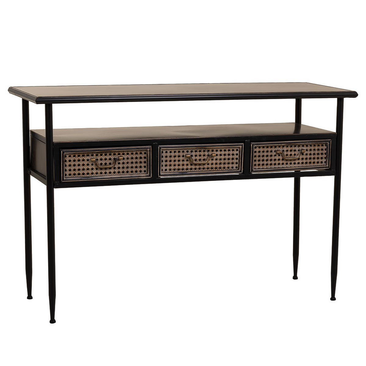 KONSOLE aus Metall 122x42x80 cm - Braun, Metall (42/122/80cm) - Wanderlust