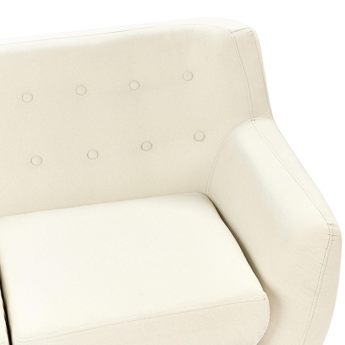 3-SITZER-SOFA hellbeige/hellbraun Motala - Hellbraun/Beige, Textil (182/76/83cm) - Beliani