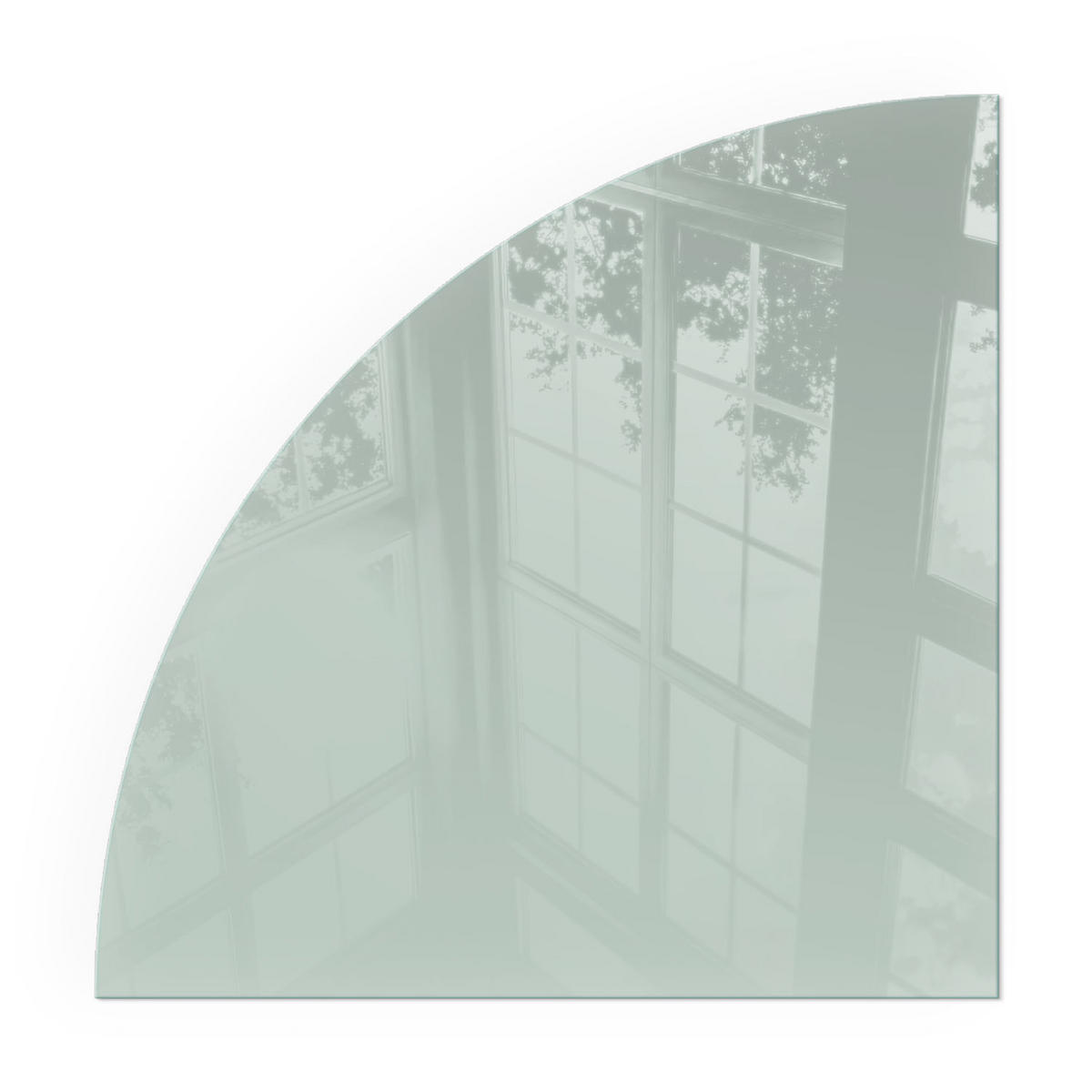 GLASPLATTE für Kamin 100x100 cm - Grün, Glas (100/100/0.4cm) - TULUP