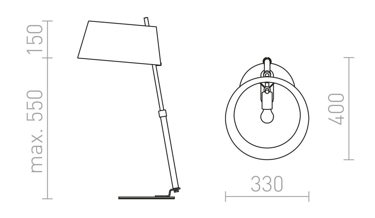 TISCHLEUCHTE RITZY Schwarz Chrom 15 W - Schwarz, Metall (33/33/70cm) - Rendl