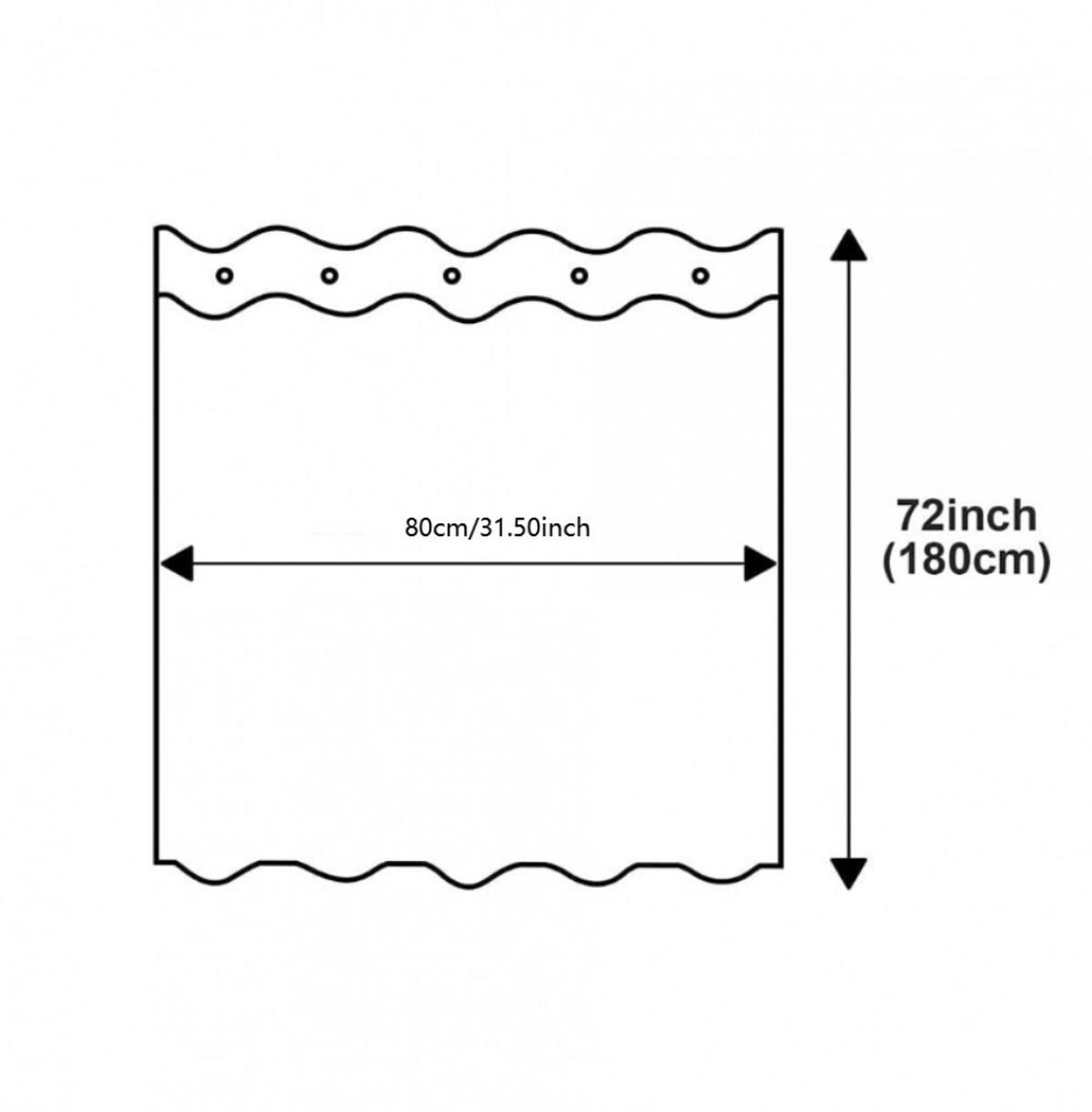 DUSCHVORHANG Weiß Polyester schimmelresistent maschinenwaschbar klein Badewanne wasserdicht mit Haken - Weiß, Textil (180/3cm) - MCBOSON