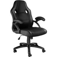 BÜROSTUHL Benny, stufenlos höhenverstellbar, schwarz - Schwarz, Textil (68/114.5/69cm) - tectake