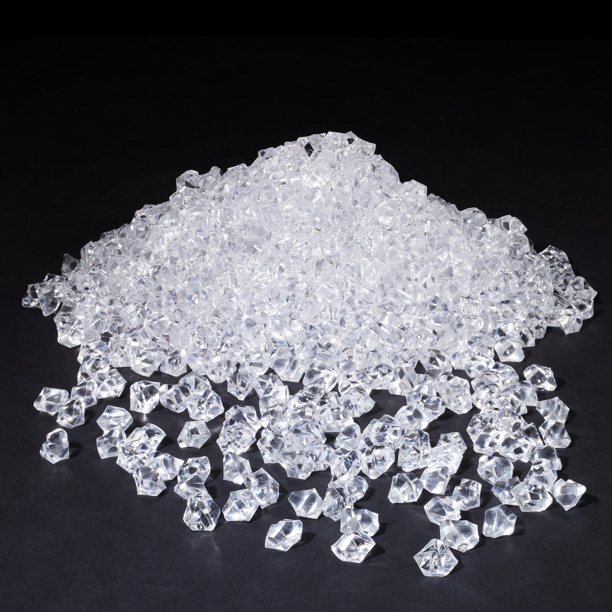 900XDEKORAČNÉ diamanty - priehľadné, plast (1.5/1/1cm) - Relaxdays