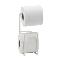 TOILETTENPAPIERHALTER VIA aus Stahl in Weiß - Weiß, Metall (12/24/8cm) - House Doctor