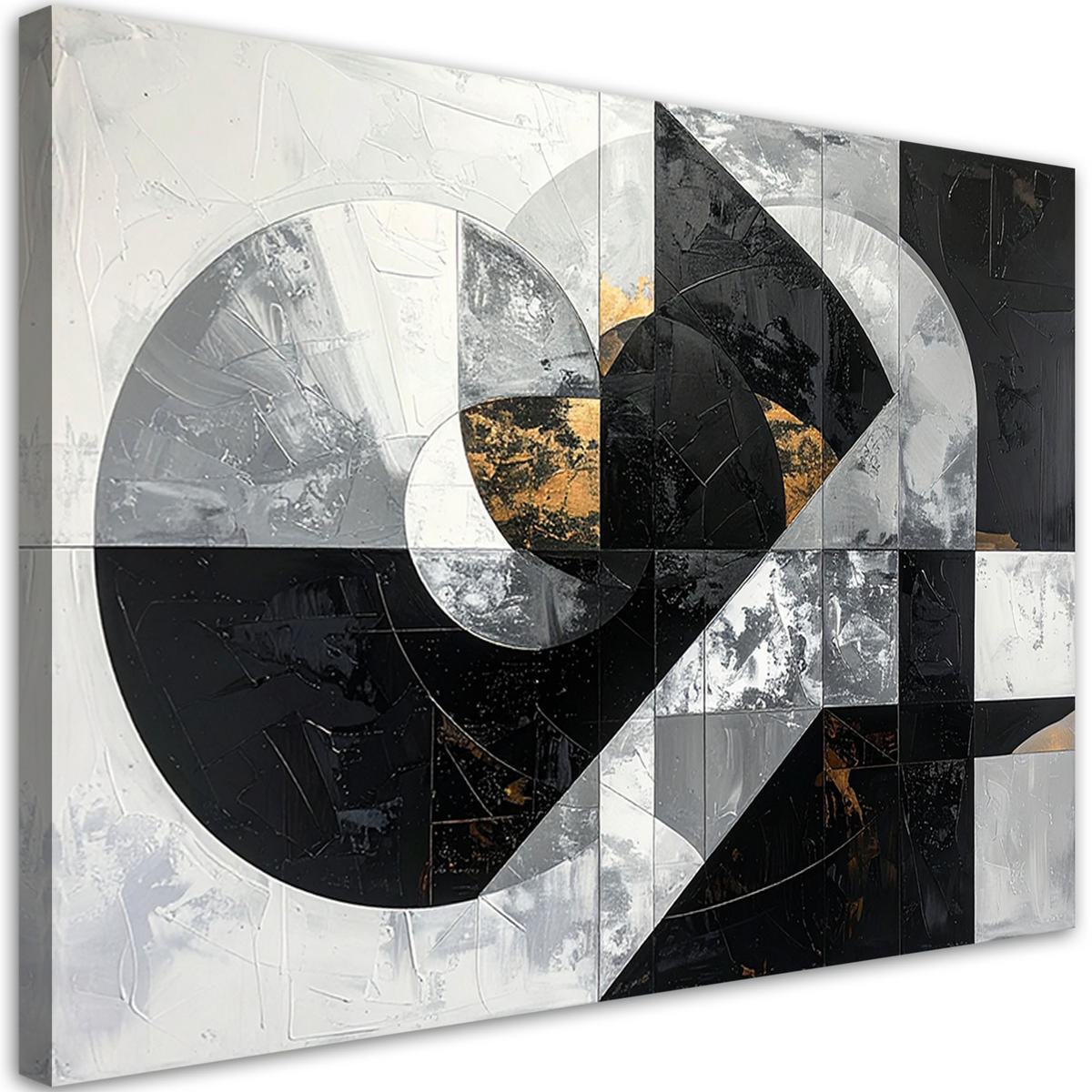 LEINWANDBILD 3D und geometrisch 120x80cm - Grau, Textil (120/80cm) - Feeby