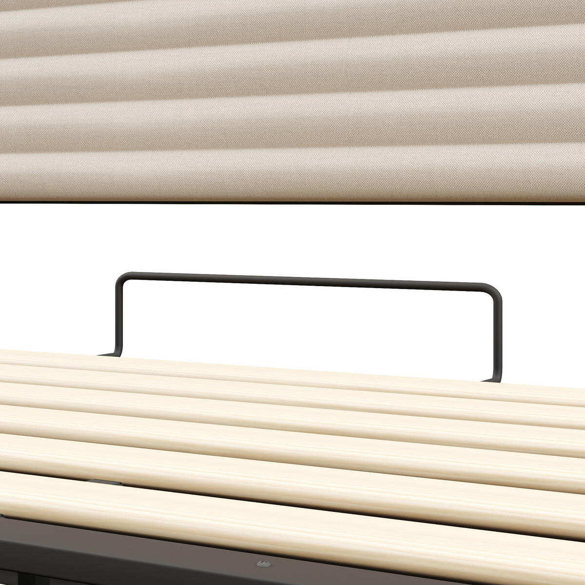 POLSTERBETT 180/200 cm in Beige mit Bettkasten, LED, USB und Type-C Leinen Design - Beige, Holzwerkstoff/Textil (180/200cm) - STILVORA