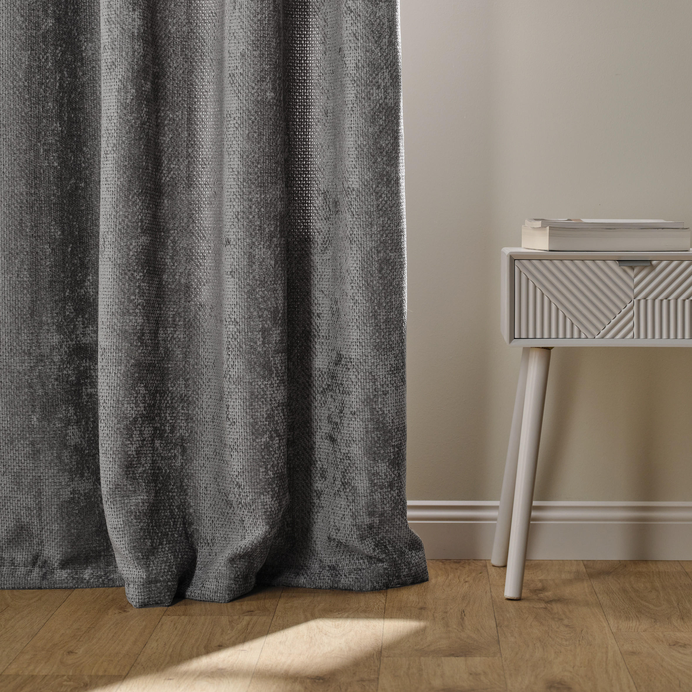 VORHANG Leila - Dunkelgrau, Textil (140/1/250cm) - home&you