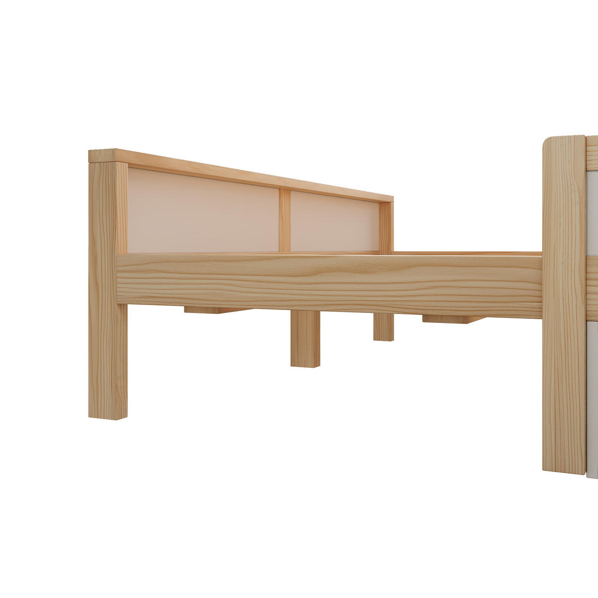 KINDERBETT 140/200 cm DE-00722, in Weiß & Eiche, LED Katzenohren und Schublade - Eichefarben, Holz (140/200cm) - ComfortXL