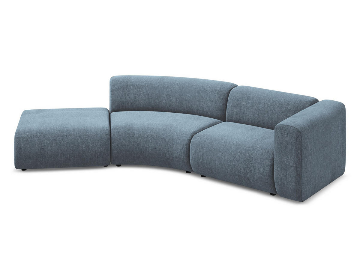 WOHNLANDSCHAFT Chenille Stoff Beige - Beige/Schwarz, Kunststoff/Textil (370/74/170cm) - Makamii