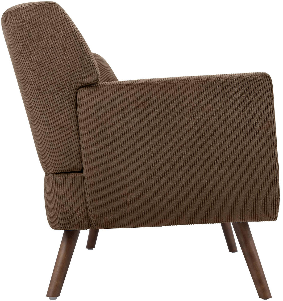 SOFA Arne Cord 2-Sitzer 120x74x81cm Cord Dunkelbraun Couch - Dunkelbraun, Kunststoff (120/81/74cm) - DELUKE