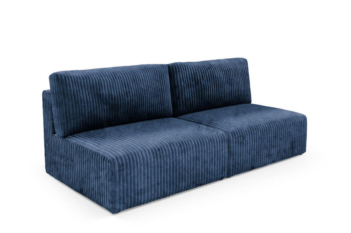 SCHLAFSOFA Natalia Xs - Dunkelblau, Holzwerkstoff/Textil (216/85/105cm) - Fun Möbel