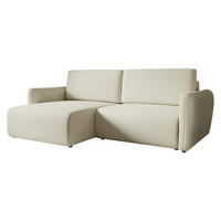 ECKSOFA Goya Slim - Creme/Schwarz, Holz/Kunststoff (234/140cm) - MIRJAN24