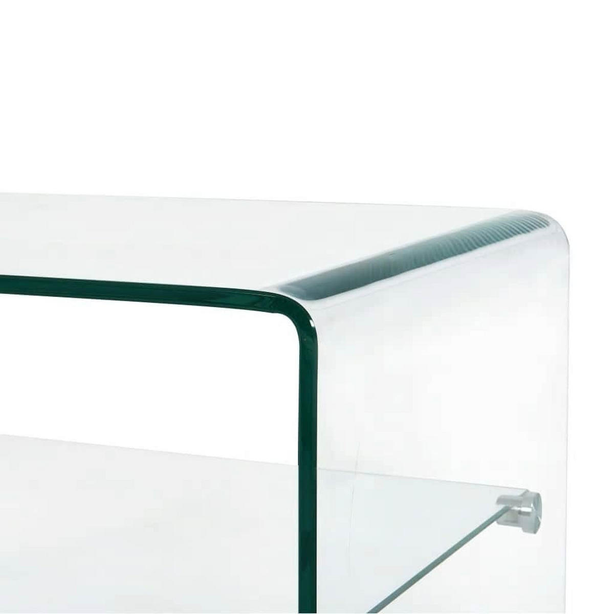 COUCHTISCH Transparent 50/45/33 Cm Hartglas - Klar, Glas (50/45/33cm) - vidaXL