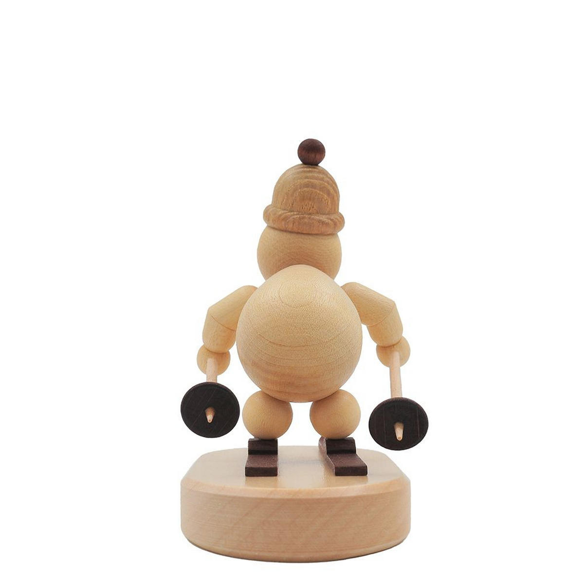 HOLZFIGUR Schneemann Junior Abfahrtsläufer auf Sockel 9 cm - Multicolor, Holz (5/1/0.1cm)