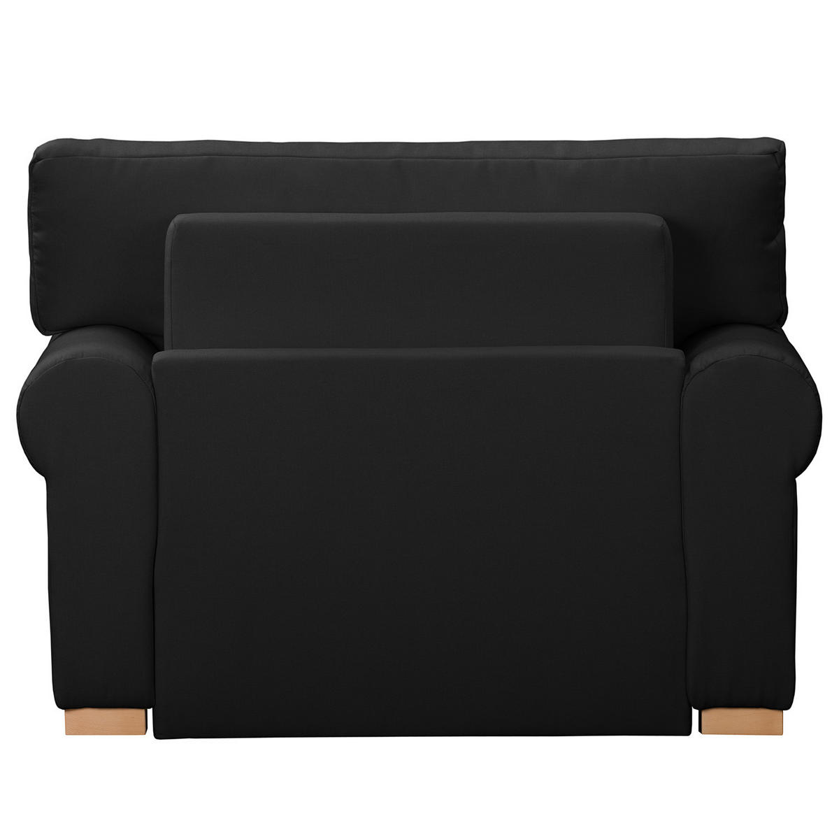 SCHLAFSOFA mit Husse - Dunkelgrau/Buchefarben, Buchenholz/Textil (125/90/90cm) - home24