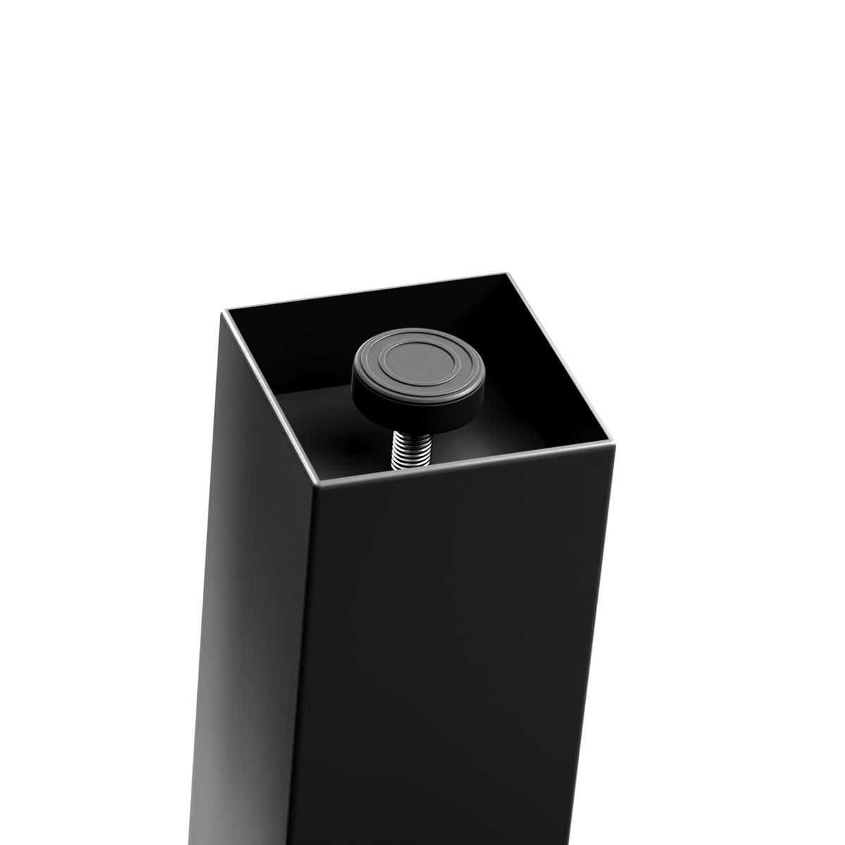 TISCHBEINE Etamin Metall Schwarz 170/70/72 cm - Schwarz, Metall (70/72/170cm) - Metalo Pro